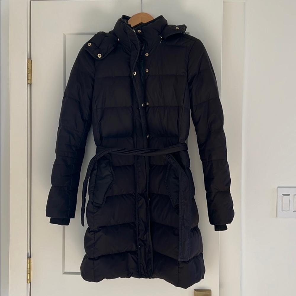 J Crew Women’s Down Belted Puffer Jacket small